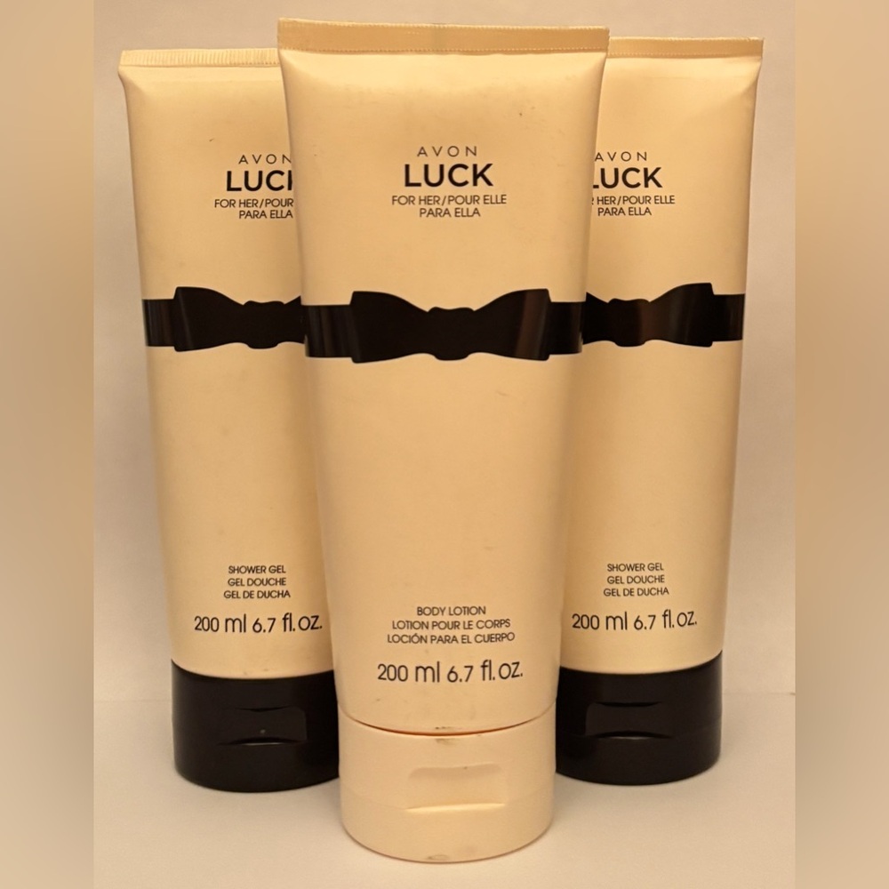 Avon Luck for Her: two (2) shower gels + one (1) body lotion